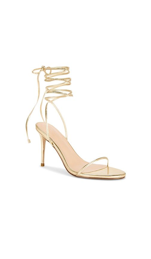 X REVOLVE 3.0 Barely There Lace Up Heel in Metallic . - size 5 (also in 6, 7, 8, 11, 6.5) - FEMME LA - Modalova