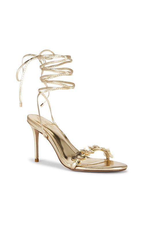 X REVOLVE Barely There Lace Up Heel in Metallic . - size 5 (also in 6, 7) - FEMME LA - Modalova