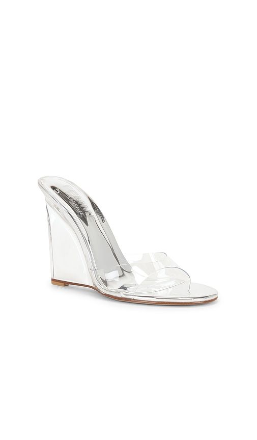 Azucar Wedge Heel in Metallic Silver, grey. - size 6 (also in 6.5, 7, 7.5, 8, 8.5, 9) - FEMME LA - Modalova