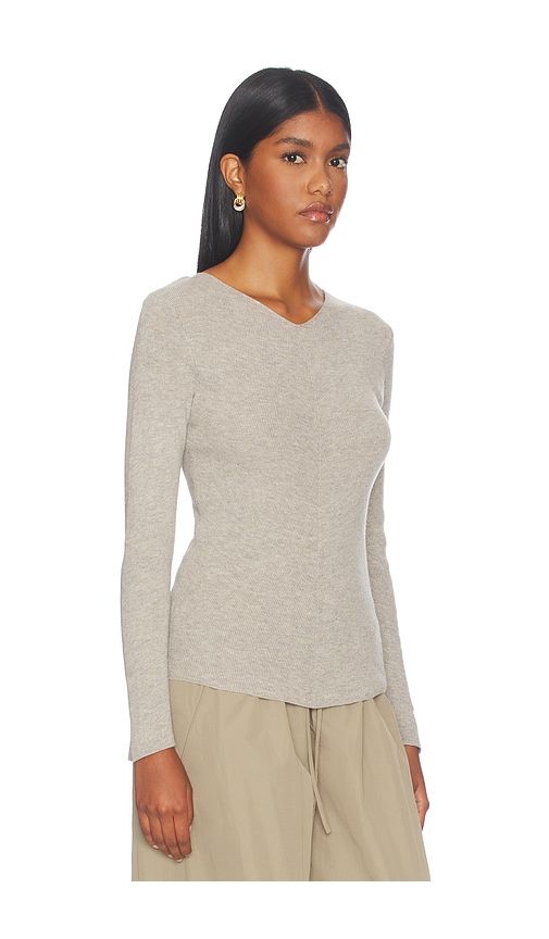 Womens Rib Knit Chevron V-neck in Grey. - size L (also in M, S, XS) - Fear of God ESSENTIALS - Modalova