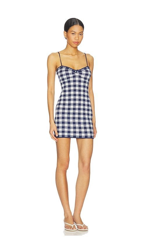 Gingham Knit Mini Dress in . - size L (also in M, S, XL, XS) - For Love & Lemons - Modalova
