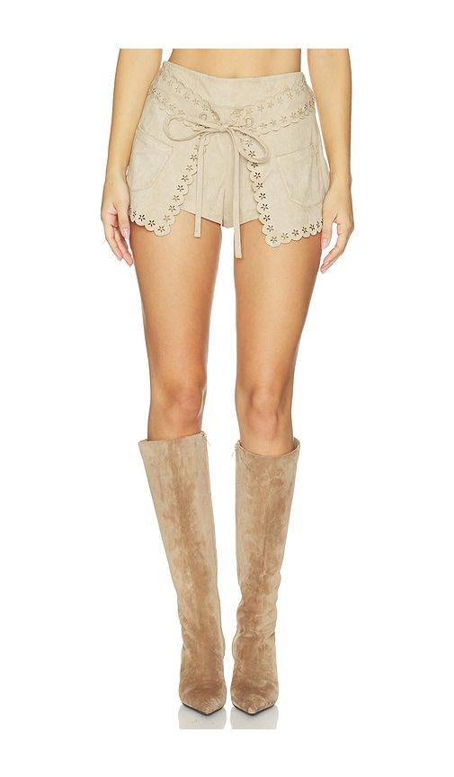 Mellie Shorts in Tan. - size L (also in M, S, XL, XS) - For Love & Lemons - Modalova