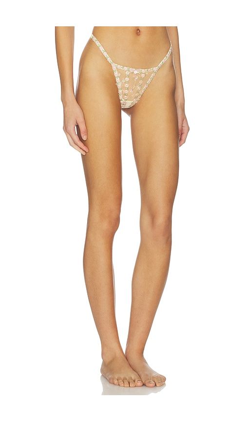 Twilight Rose Thong Panty in Lemon. - size L (also in M, S, XL) - For Love & Lemons - Modalova