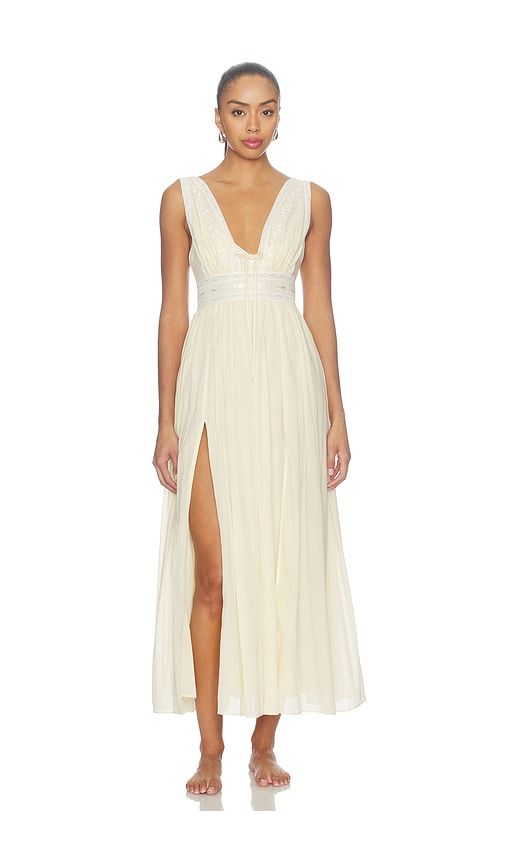 Lisa Maxi Slip Dress in Cream. - size M (also in S, XS) - For Love & Lemons - Modalova