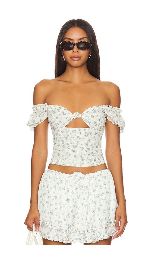 Chateau Top in Cream. - size M (also in S) - For Love & Lemons - Modalova