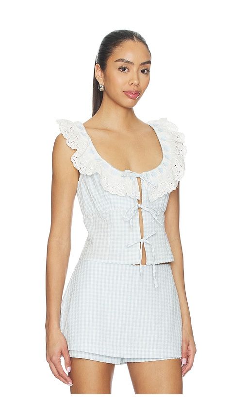 Bradford Gingham Top in Baby . - size L (also in M, S, XL, XS) - For Love & Lemons - Modalova