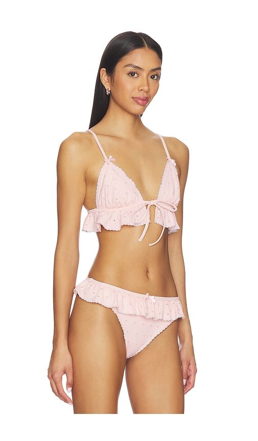 Polka Dot Ruffle Bikini Top in . - size L (also in M, S, XL, XS) - For Love & Lemons - Modalova