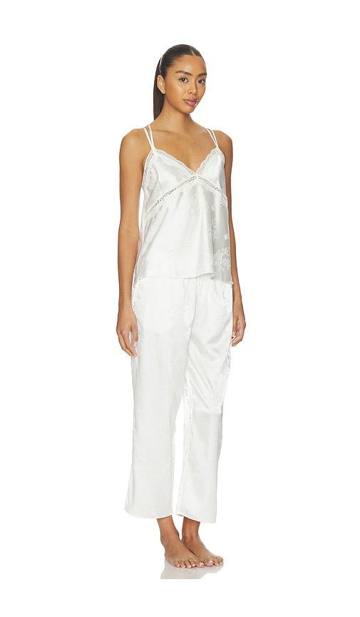 Florence Solid Jacquard Charmeuse Capri Set in . - size L (also in M, S, XS) - Flora Nikrooz - Modalova