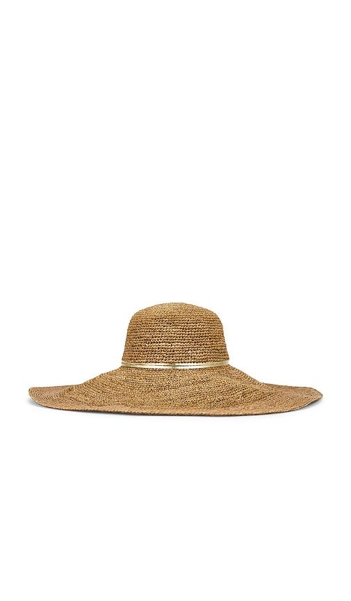 Marie Wide Sun Hat in Brown - florabella - Modalova