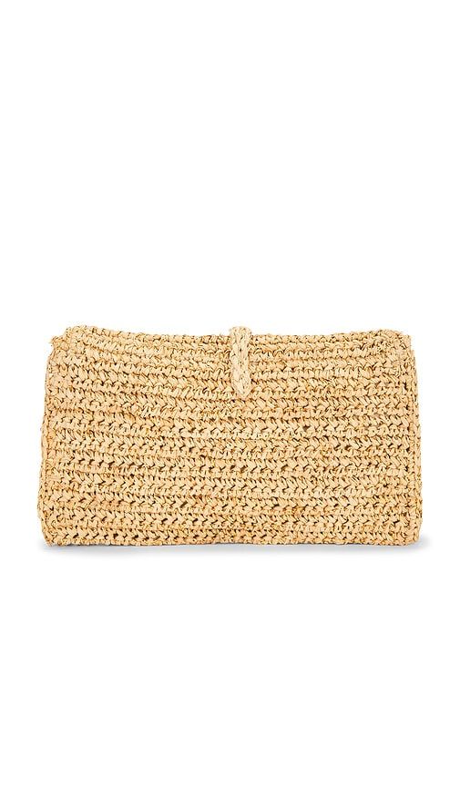 Chastanet Crochet Raffia Clutch in Neutral - florabella - Modalova