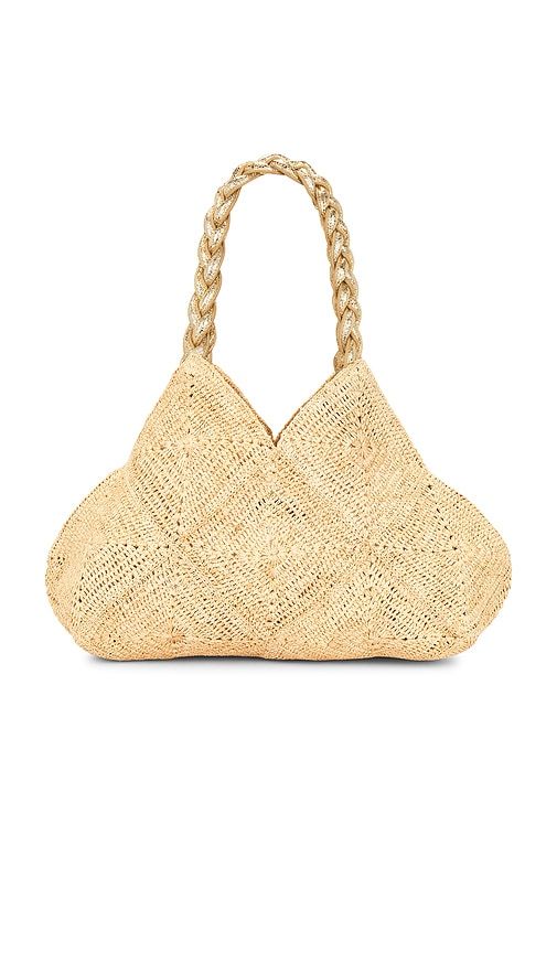 Foggia Crochet Raffia And Leather Tote Bag in Neutral - florabella - Modalova