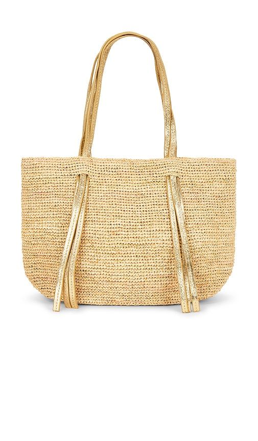 Indore Large Crochet Raffia Tote Bag in Neutral - florabella - Modalova