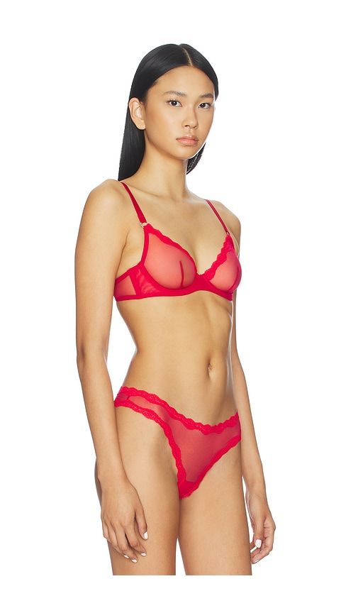 Sheer Tulle Demi Bra in Red. - size 34D (also in 36B, 36D) - fleur du mal - Modalova