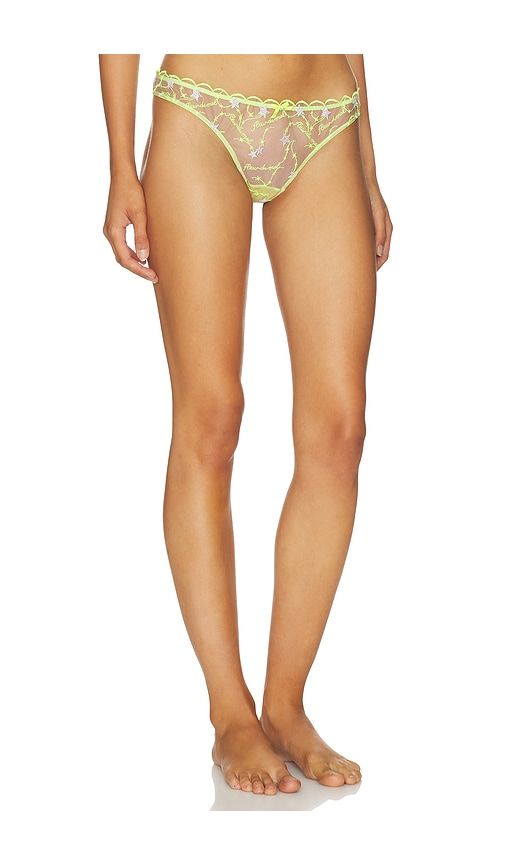 Etoile Embroidered Thong in Yellow. - size 1 (also in 2, 3, 4, 5) - fleur du mal - Modalova
