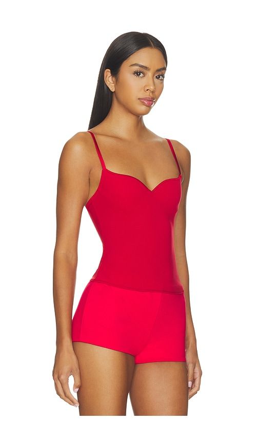 Built-in Bra Cami Top in Red. - size 34D (also in 36A, 36C, 36D, 36DD) - fleur du mal - Modalova