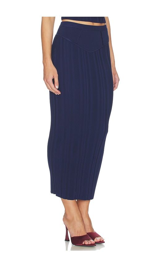 Three Way Rib Skirt in Navy. - size M (also in S, XS) - fleur du mal - Modalova