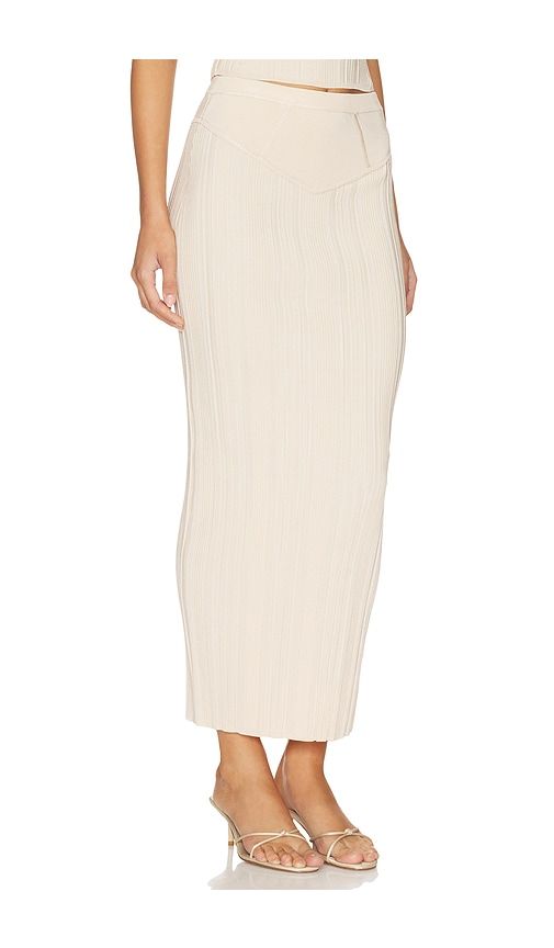 Three Way Rib Skirt in Cream. - size L (also in M, S, XS) - fleur du mal - Modalova