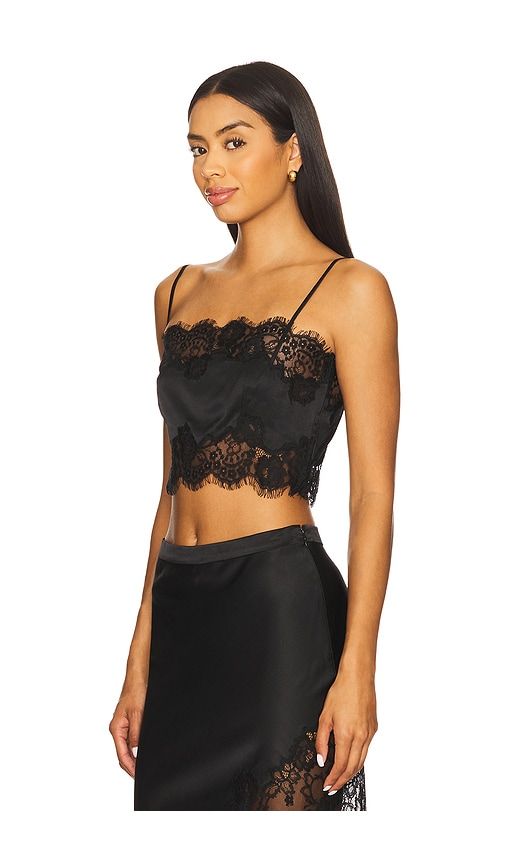 Silk And Lace Bandeau Top in . - size L (also in M, S, XS) - fleur du mal - Modalova