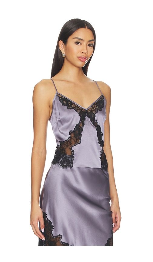 Juliet Lace Silk Cami Top in Lavender. - size M (also in S) - fleur du mal - Modalova