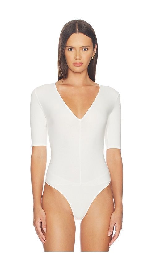 Organic Cotton Deep Plunge Bodysuit in . - size L (also in M, S, XL, XS) - fleur du mal - Modalova