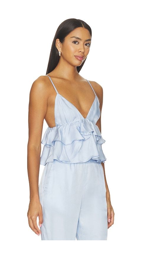 Luxe Twill Flare Cami in Baby Blue. - size L (also in M, S, XS) - fleur du mal - Modalova