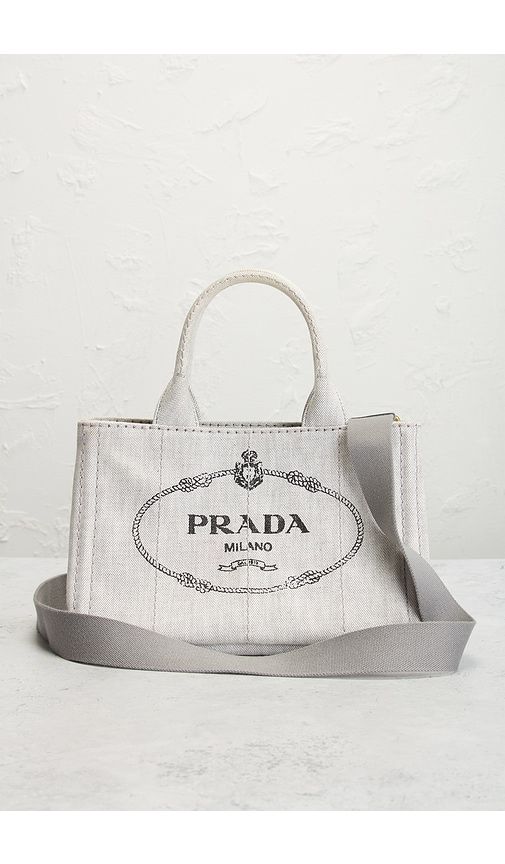 Prada Canapa Tote Bag in Grey - FWRD Renew - Modalova