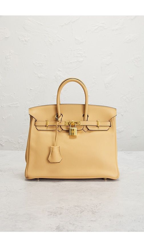 Hermes Veau Swift Birkin 25 Handbag in Peach - FWRD Renew - Modalova
