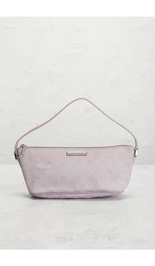 Gucci GG Boat Pochette Shoulder Bag in Lavender - FWRD Renew - Modalova