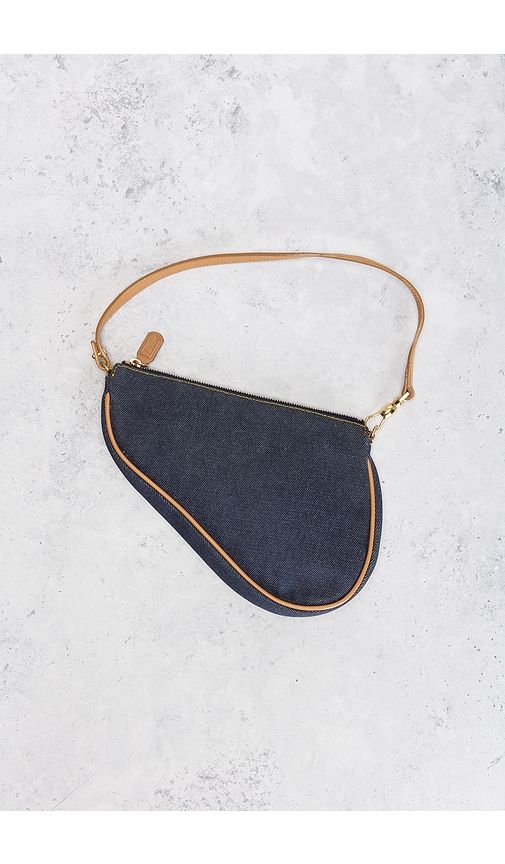 Dior Denim Vintage Saddle Bag in - FWRD Renew - Modalova