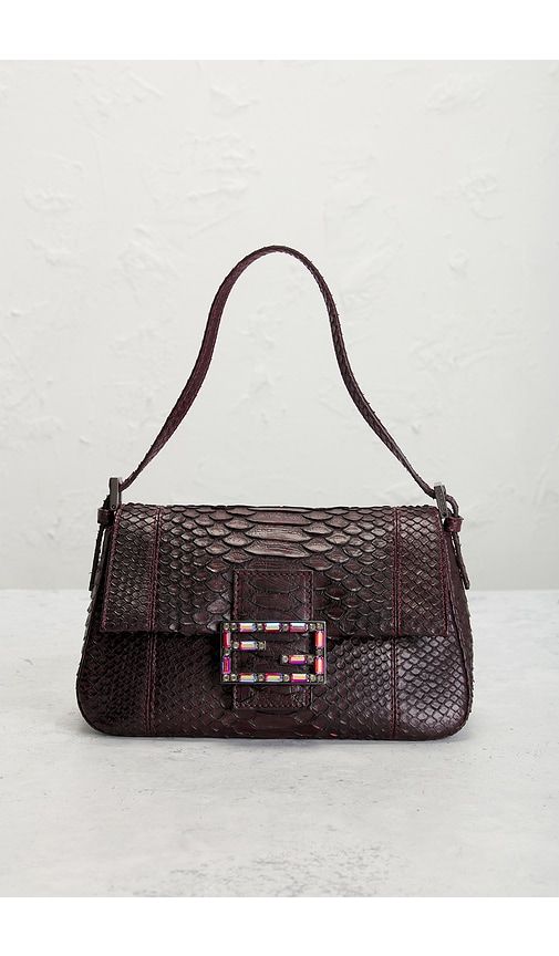 Fendi Vintage Python Baguette Shoulder Bag in - FWRD Renew - Modalova