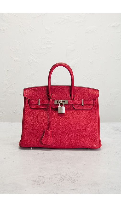 Hermes Togo Birkin 25 Handbag in Red - FWRD Renew - Modalova