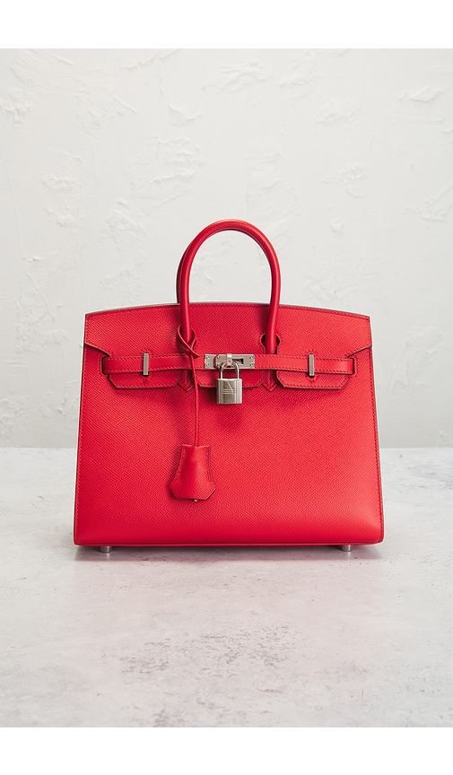 Hermes Epsom Birkin 25 Sellier Handbag in Red - FWRD Renew - Modalova