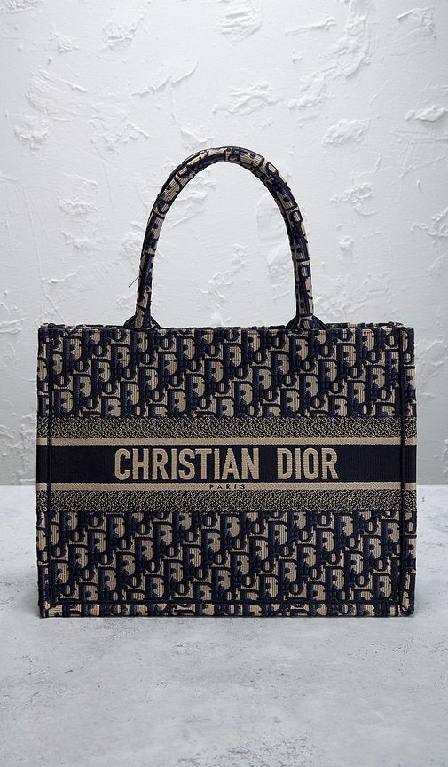 Dior Book Tote Bag in Navy - FWRD Renew - Modalova