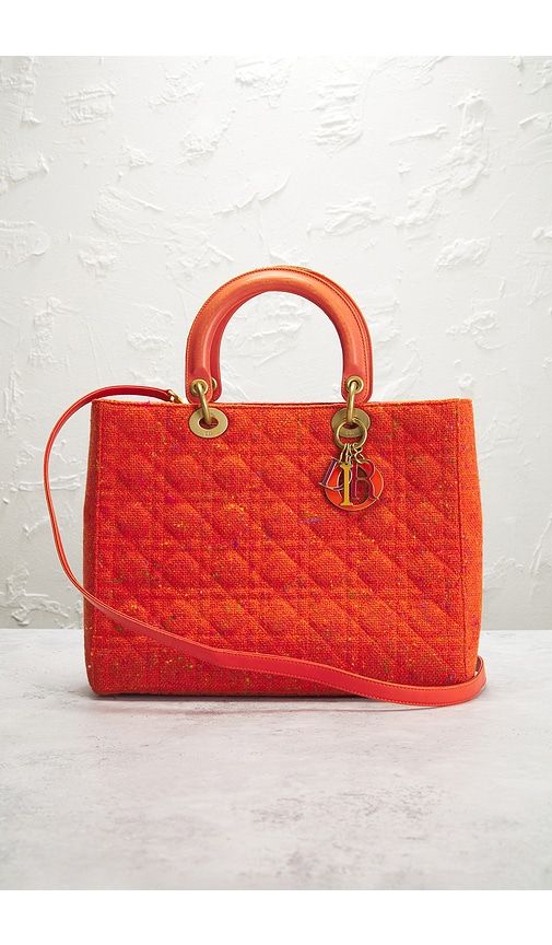 Dior Wool Cannage Lady Handbag in - FWRD Renew - Modalova