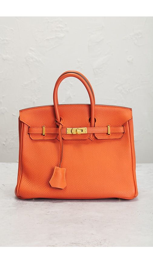 Hermes Chevre Birkin 25 Handbag in Orange - FWRD Renew - Modalova