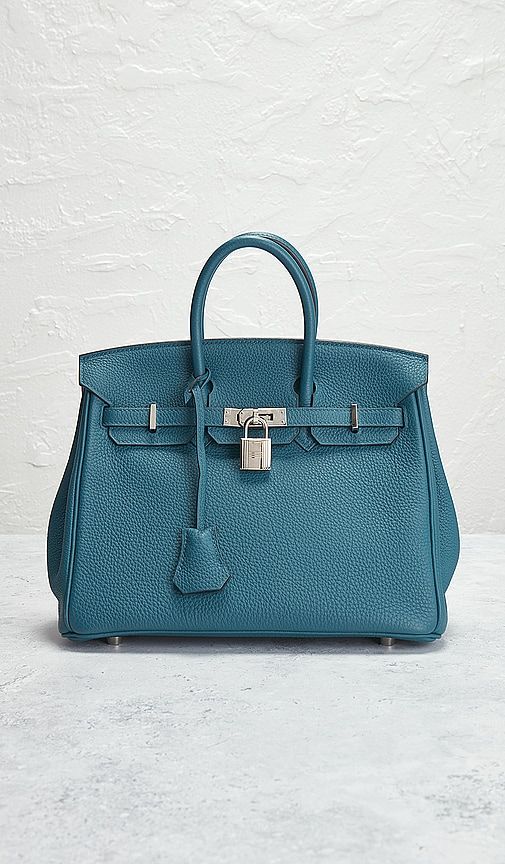 Hermes Clemence Birkin 25 Handbag in Blue - FWRD Renew - Modalova