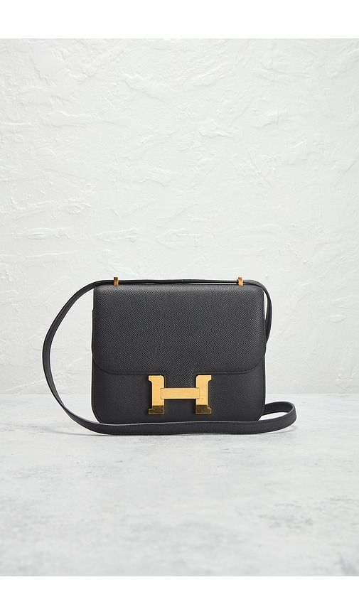 Hermes Epsom Mini Constance 18 Shoulder Bag in Black - FWRD Renew - Modalova