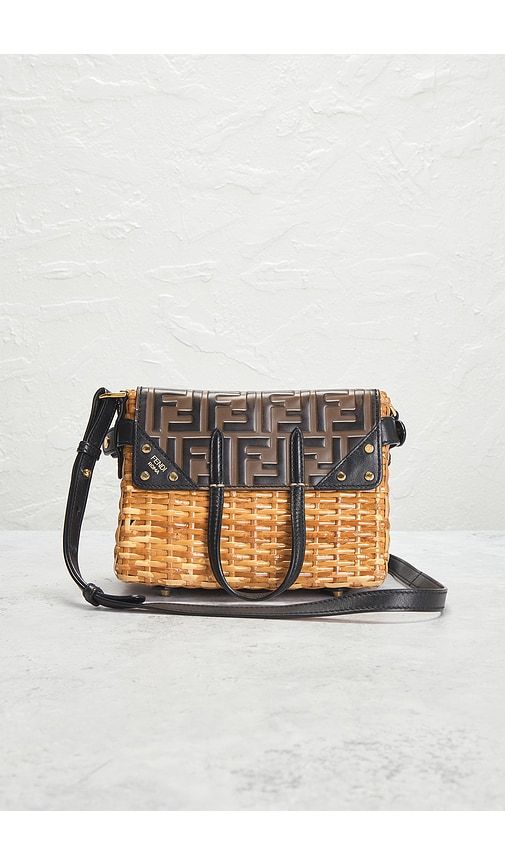 Fendi Wicker FF Mini Flip Shoulder Bag in - FWRD Renew - Modalova