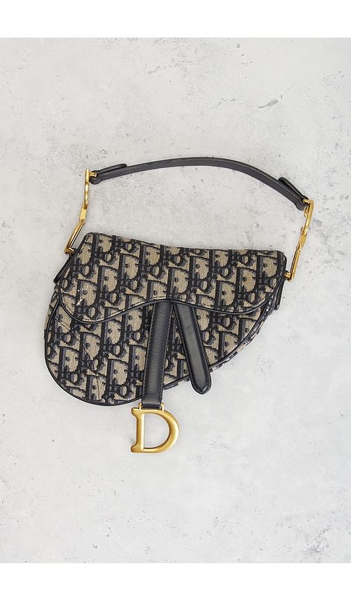 Dior Trotter Oblique Mini Saddle Bag in - FWRD Renew - Modalova