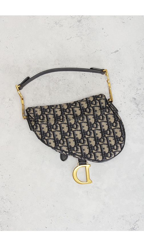 Dior Trotter Oblique Mini Saddle Bag in - FWRD Renew - Modalova