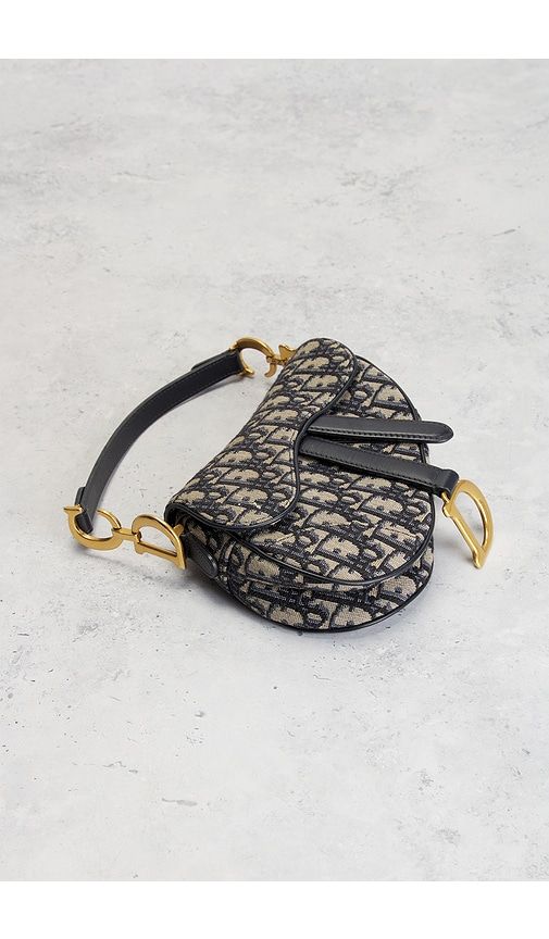 Dior Trotter Oblique Mini Saddle Bag in - FWRD Renew - Modalova