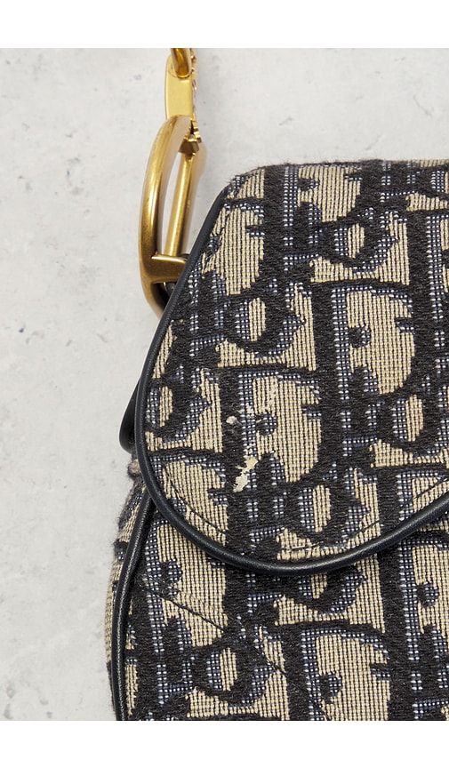 Dior Trotter Oblique Mini Saddle Bag in - FWRD Renew - Modalova