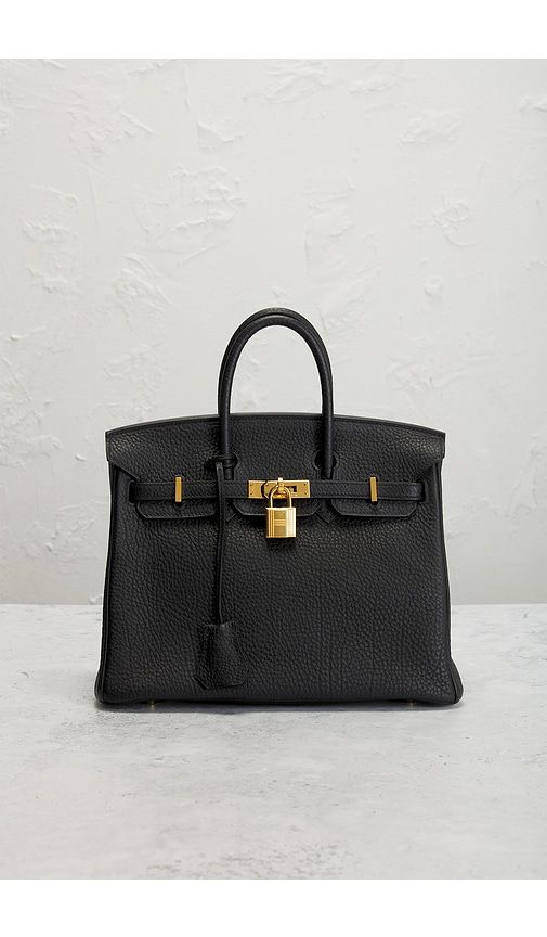 Hermes Clemence Birkin 25 Handbag in Black - FWRD Renew - Modalova