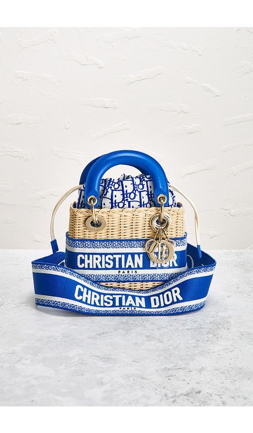 Dior Wicker Oblique Mini Lady Dior Handbag in - FWRD Renew - Modalova
