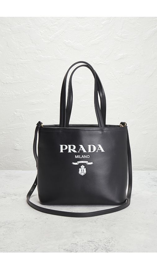 Prada Vitello Logo Tote Bag in - FWRD Renew - Modalova