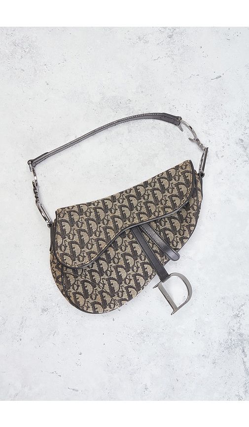 Dior Trotter Oblique Saddle Bag in - FWRD Renew - Modalova
