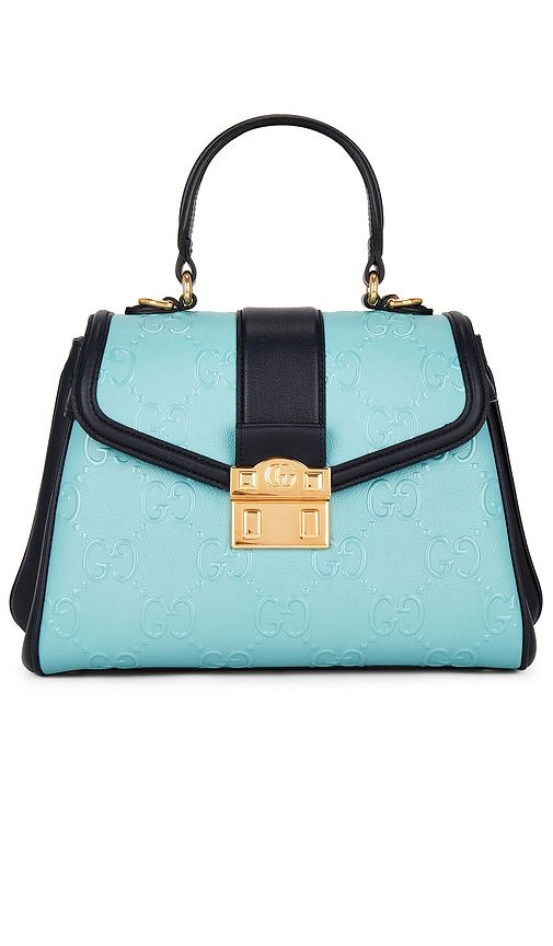 Gucci Padlock Handbag in Teal - FWRD Renew - Modalova