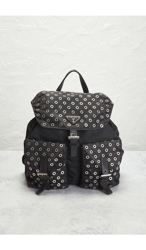 Prada Grommet Embellished Tessuto Backpack in - FWRD Renew - Modalova