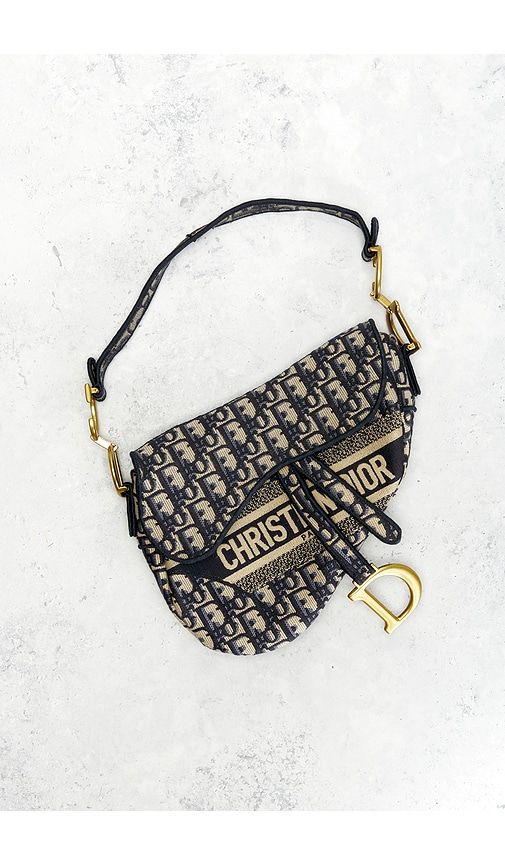 Dior Trotter Oblique Saddle Bag in - FWRD Renew - Modalova