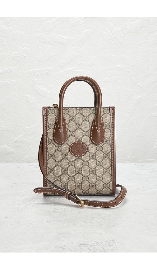 Gucci Retro Interlocking G Mini Tote Bag in - FWRD Renew - Modalova